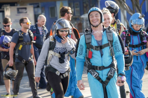 newly licensed skydiver with Perris skydiving community