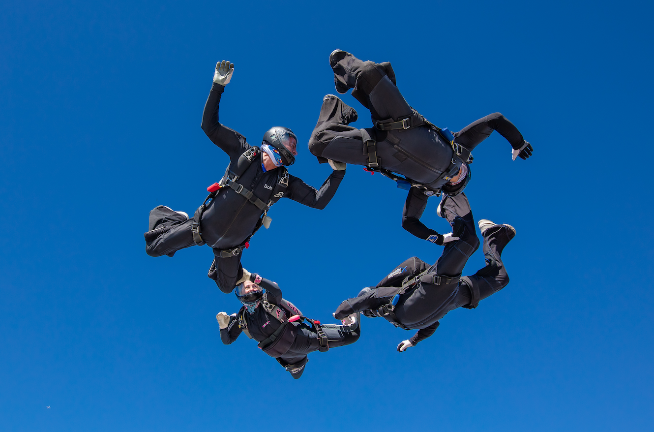 4 way formation skydiving belly skydiving formation FS